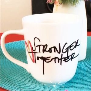 Stronger Together upcycled mug
